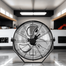 18 In  Black Industrial Wall Mount Fan 3-Speed Indoor OutdoorCommercial Ventilation Metal High Velocity Fan (Color: Black)