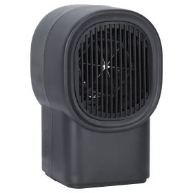 1Pc 500W Portable Electric Space Heater Mini Desktop Fan Heater Personal Small Space Heater For Home Office (Color: Grey)